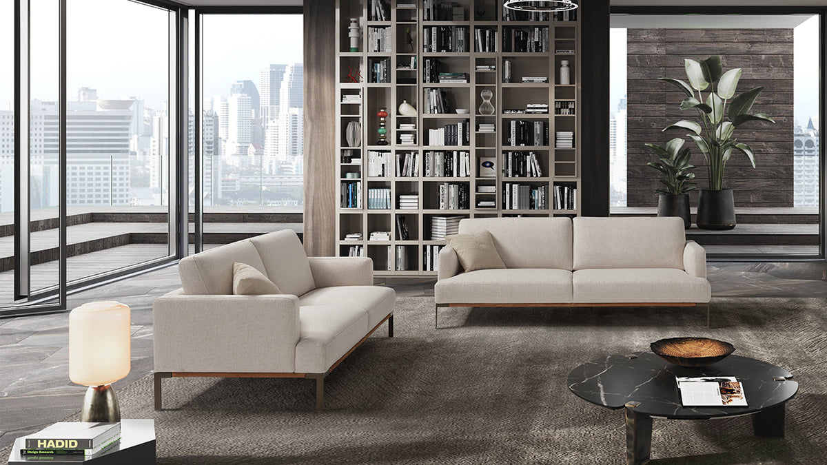 Icon Compact Italian Leather Sofa Collection