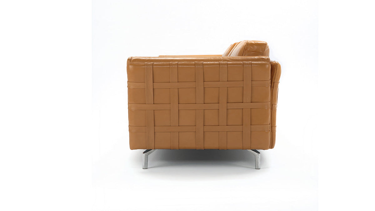 Jenny Italian Leather Sofa on Pirelli Webbing