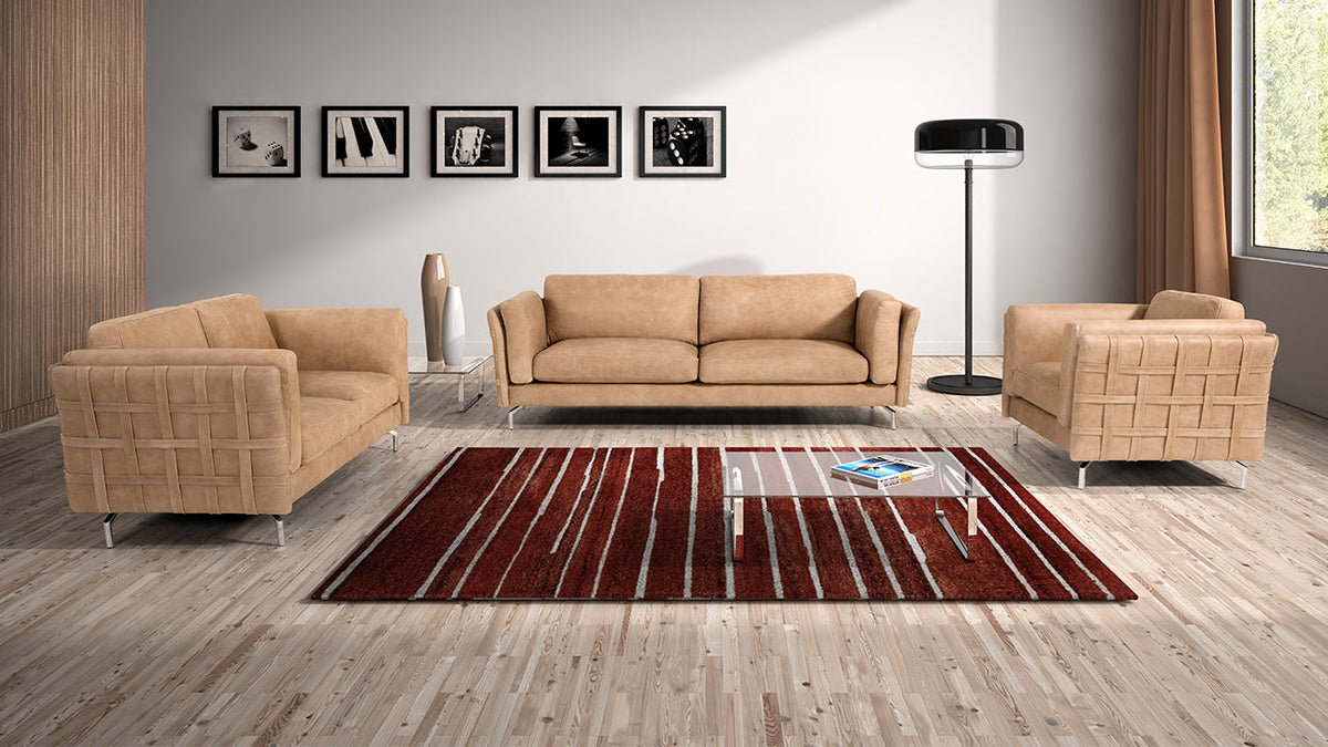 Jenny Italian Leather Sofa on Pirelli Webbing