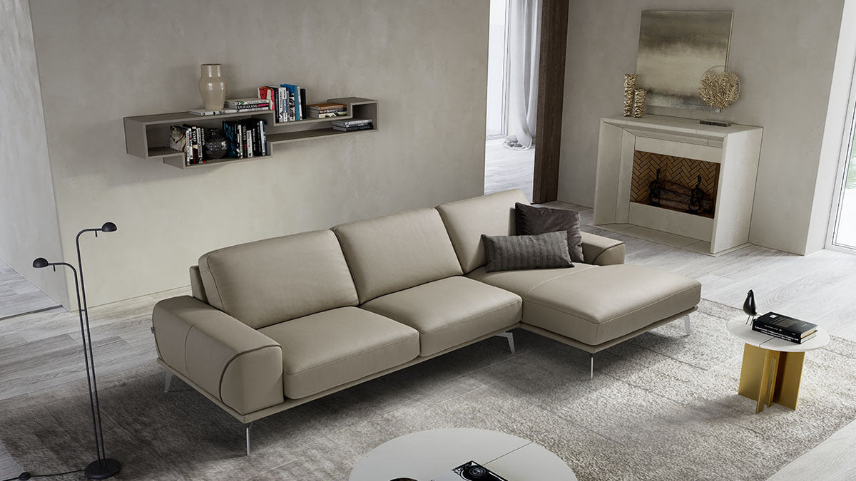 Kaylee Italian Leather Sofa & Chaise Collection