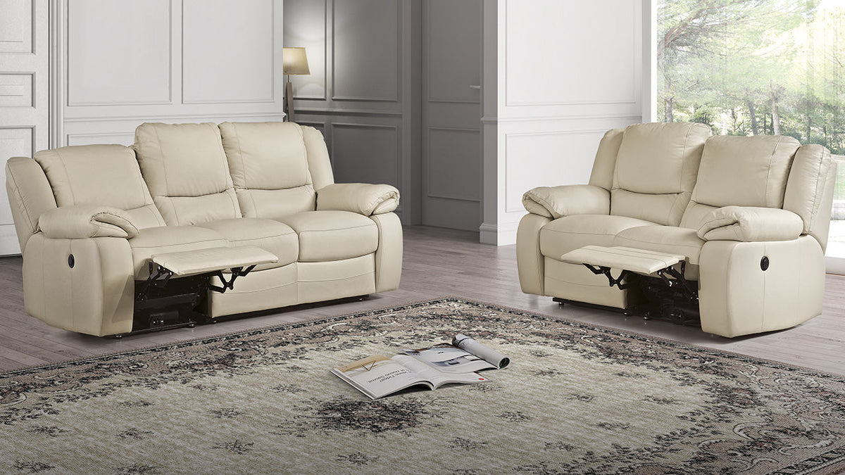 Lewis Italian Leather Sofa & Corner, Static, Manual or Electric