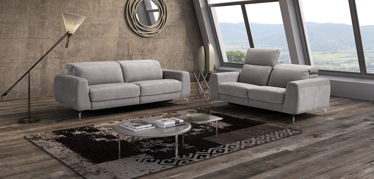 Morgana Deep Italian Leather Sofa & Corner with Electric Recliner Option