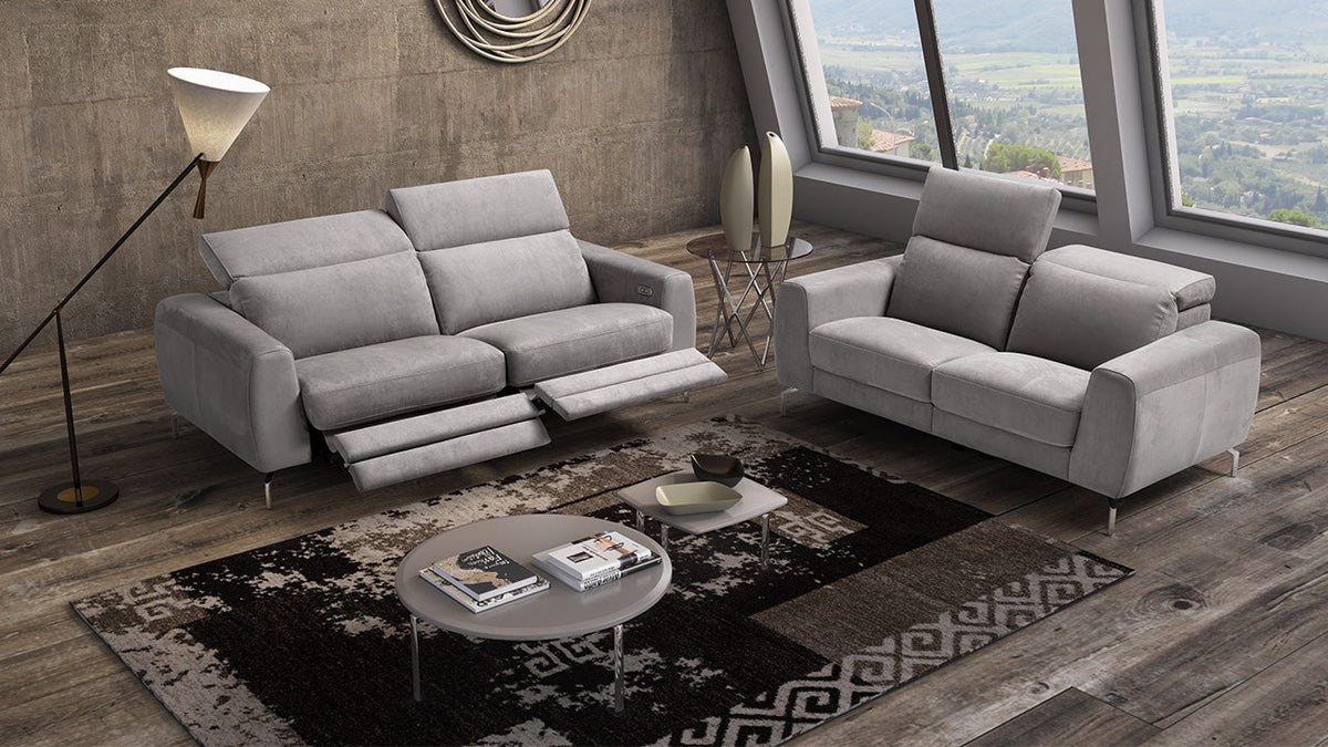 Morgana Deep Italian Leather Sofa & Corner with Electric Recliner Option