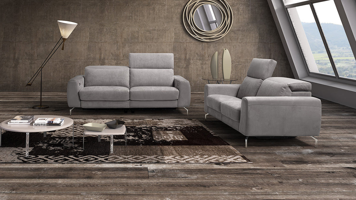 Morgana Deep Italian Leather Sofa & Corner with Electric Recliner Option