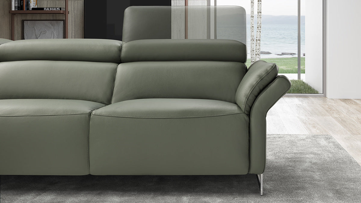 Mottetto Deep Italian Leather Sofa & Corner with Electric Recliner Option
