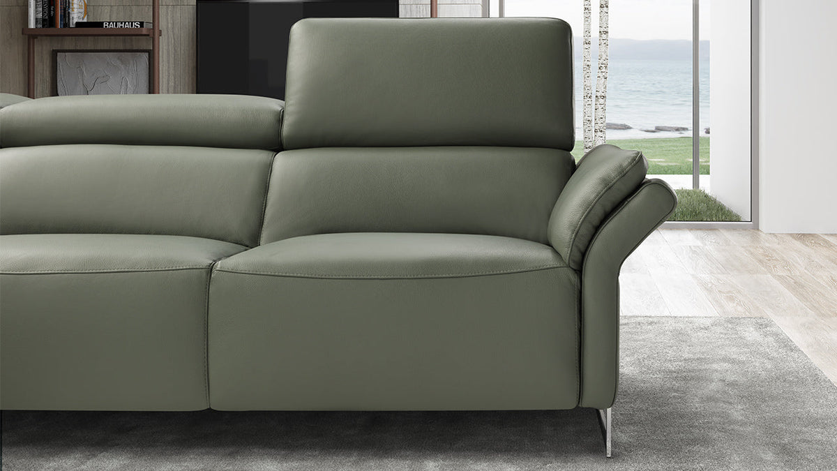 Mottetto Deep Italian Leather Sofa & Corner with Electric Recliner Option