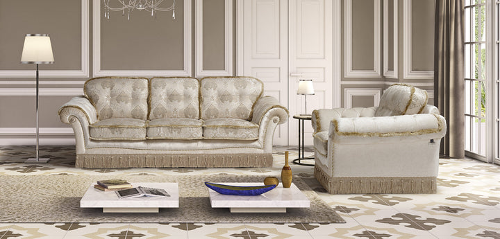 Mozart Fabric Sofa Collection on Wooden Feet | Newtrend Concepts Italia