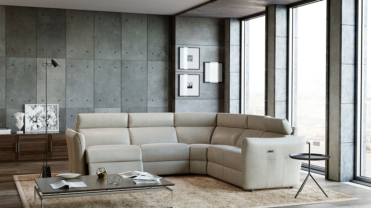 Nestor Italian Leather Sofa & Corner Collection with Electric Recliner Option