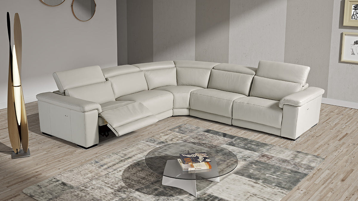 Palinuro Italian Leather Sofa & Corner with Adjustable Headrests