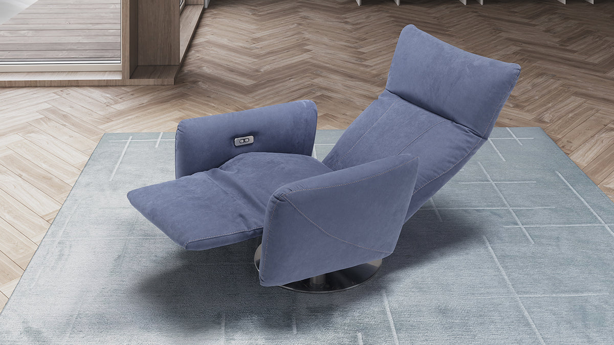 Plage High Back Italian Leather Swivel Chair
