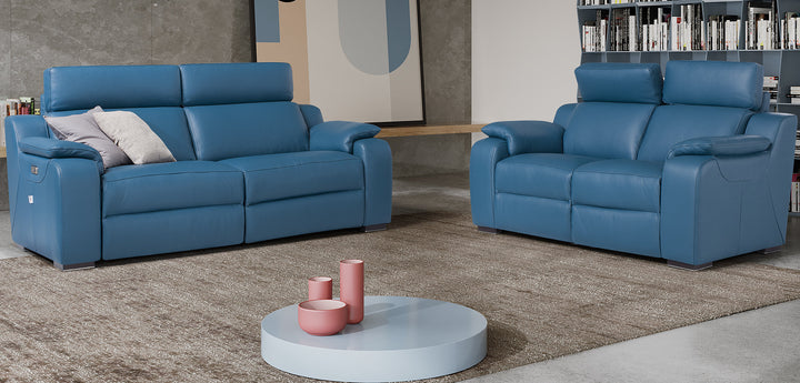 Mia Modular Italian Leather Sofa & Corner Collection with Electric Recliner Option | Newtrend Concepts Italia