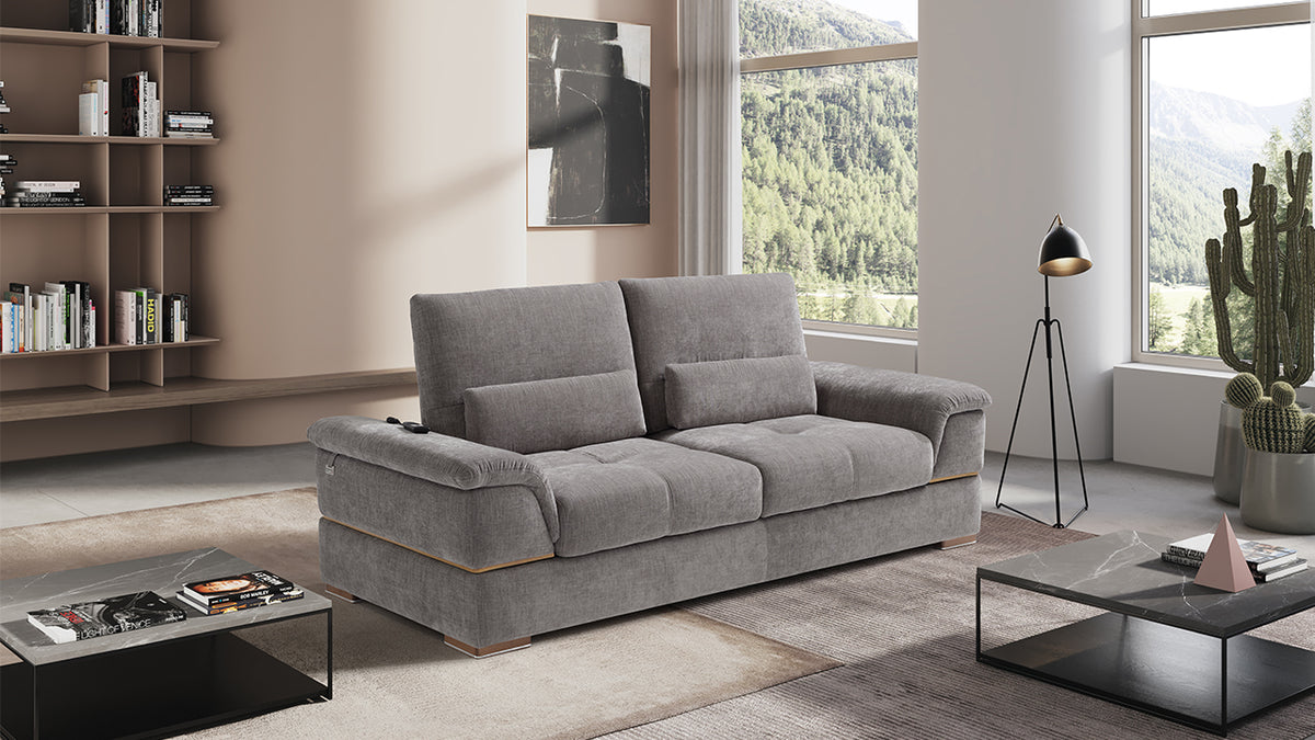 Privilege Italian Leather MAXI 3 Seater with Sliding Seats & Mini Table