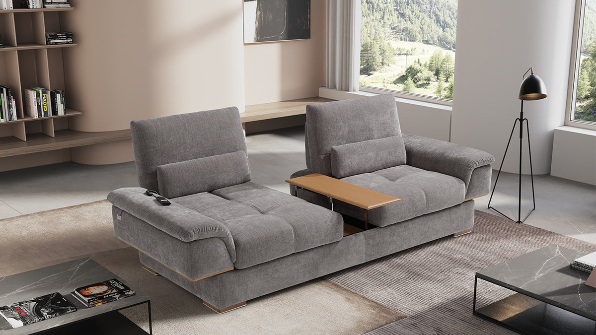 Privilege Italian Leather MAXI 3 Seater with Sliding Seats & Mini Table