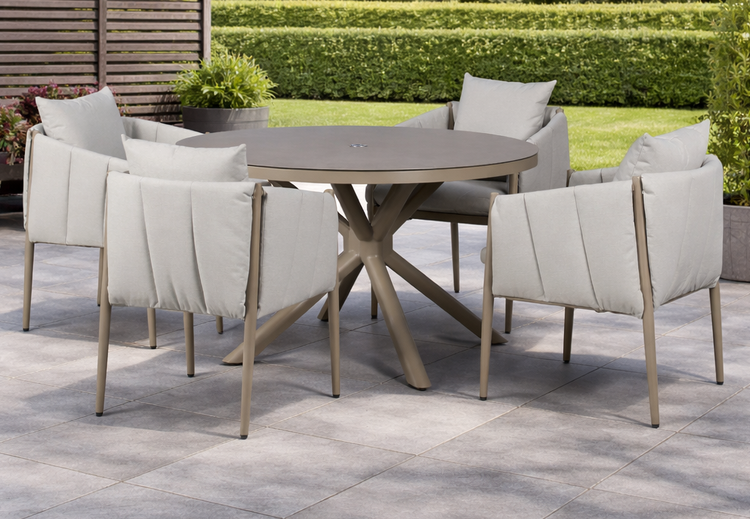 Pumpkin Outdoor Fabric 4 Seater Dining Set | Pump0590_0588