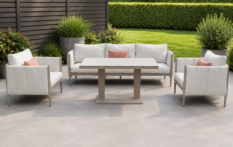 Pumpkin Outdoor Fabric 5 Seater Sofa Set with Lift + Rise Table | Pump0611