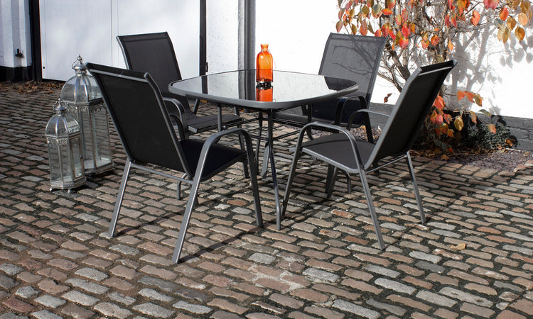 Rio 4 Seater Stacking Dining Set | AMIR | RIO-01