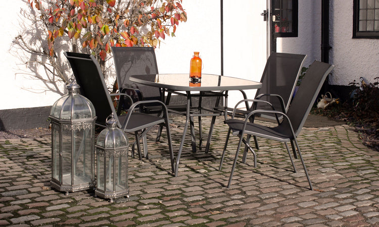 Rio 4 Seater Stacking Dining Set | AMIR | RIO-01