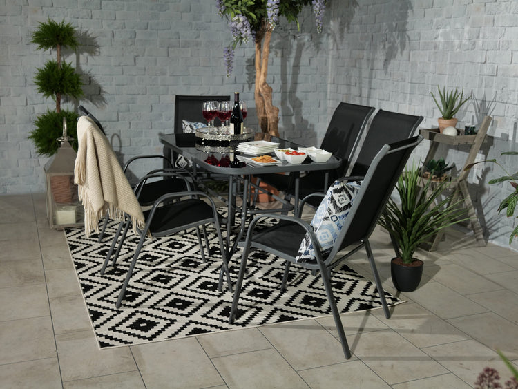 Rio 6 Seater Stacking Dining Set | AMIR | RIO-02