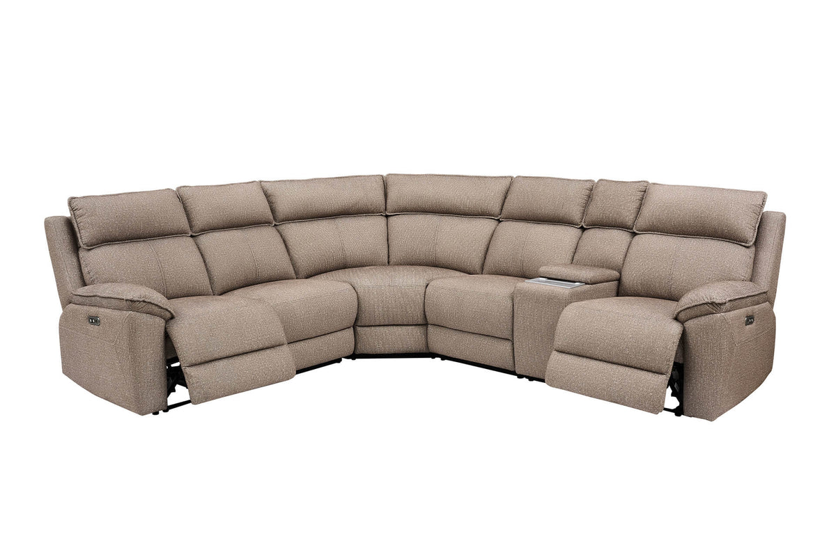 Blaine Fabric Electric Recliner Corner Sofa with USB