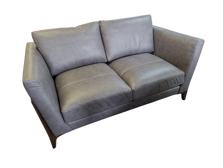 Ex-Display Ren Grey Leather 2 Seater Sofa + 2 Chairs | EXRENG