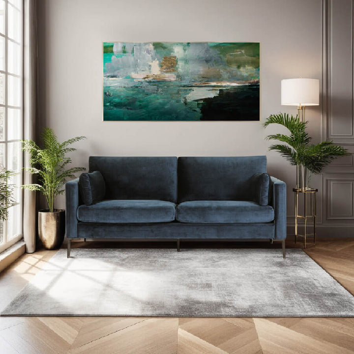 Wren Textured Fabric Sofa Collection on Black Metal Legs | VIDA Living