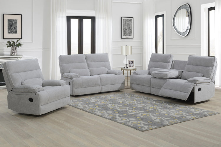 Eloise Grey Fabric Manual Recliner Sofa Collection | VIDA Living