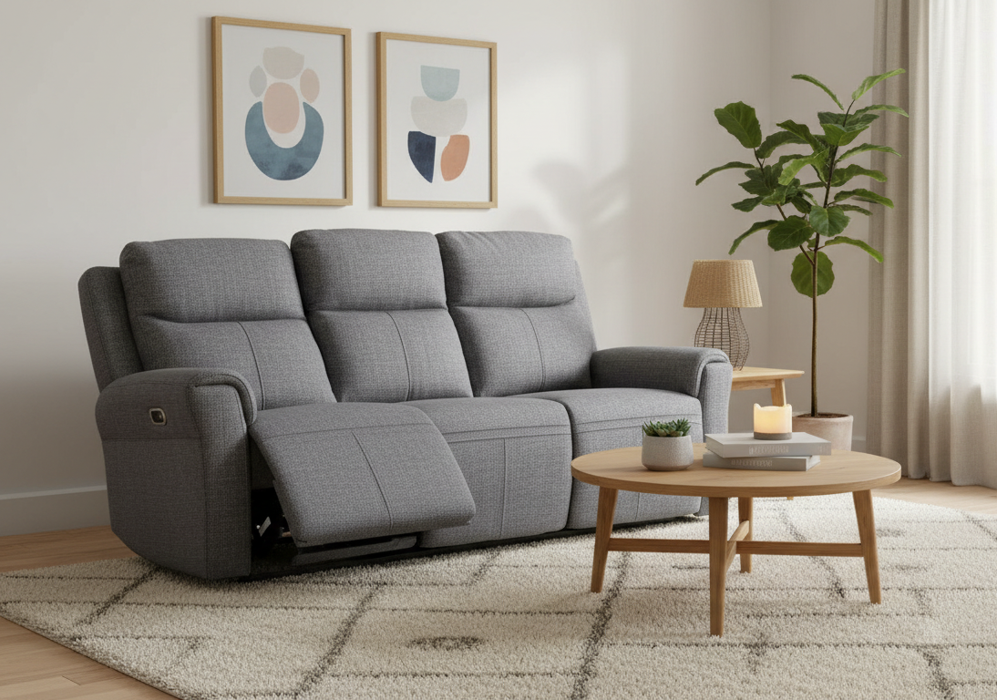 Russo Fabric Electric Recliner Sofa & Corner Collection with USB