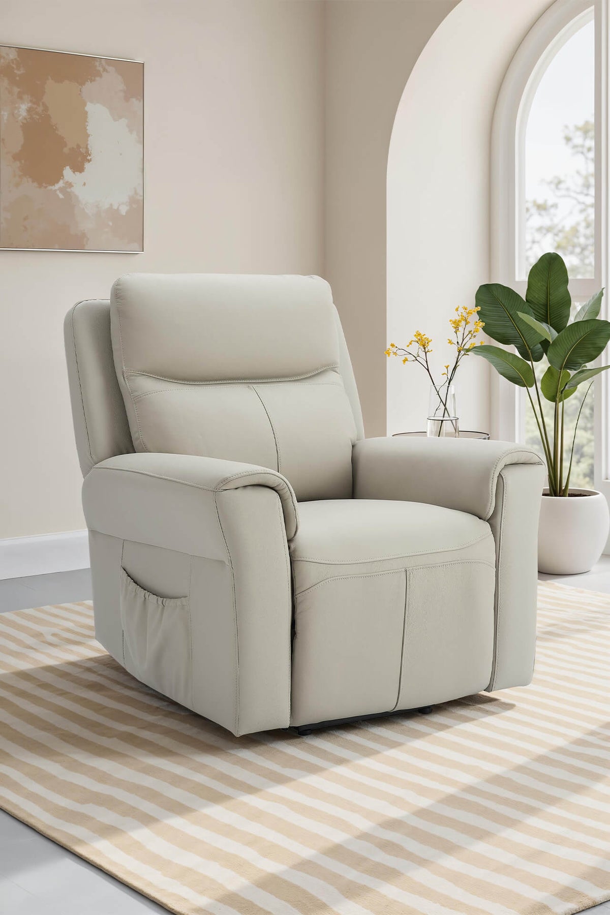 Russo Leather Dual Motor Lift and Rise Recliner Chair