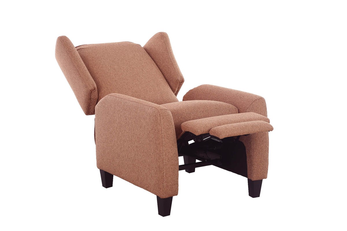 Archie Pastel Fabric Pushback Recliner Chair with Water-Repellent Fabric