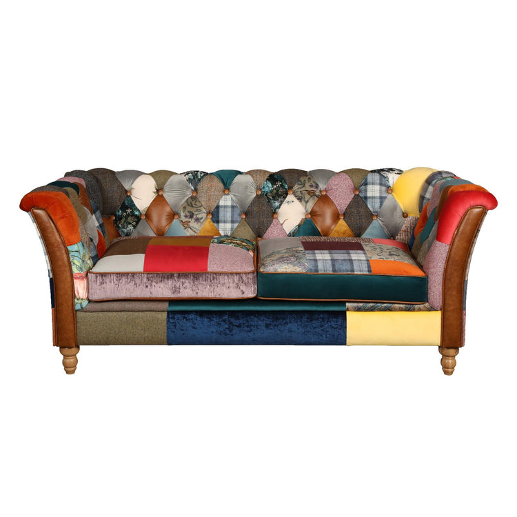 Rutland Patchwork 3 Seater Sofa | Vintage