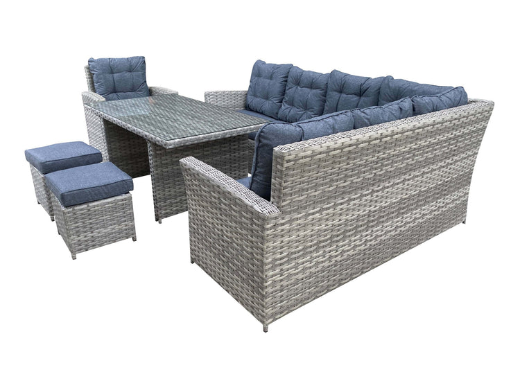 Rattan Skylar Dining Corner Sofa With Table | SKYL140GS