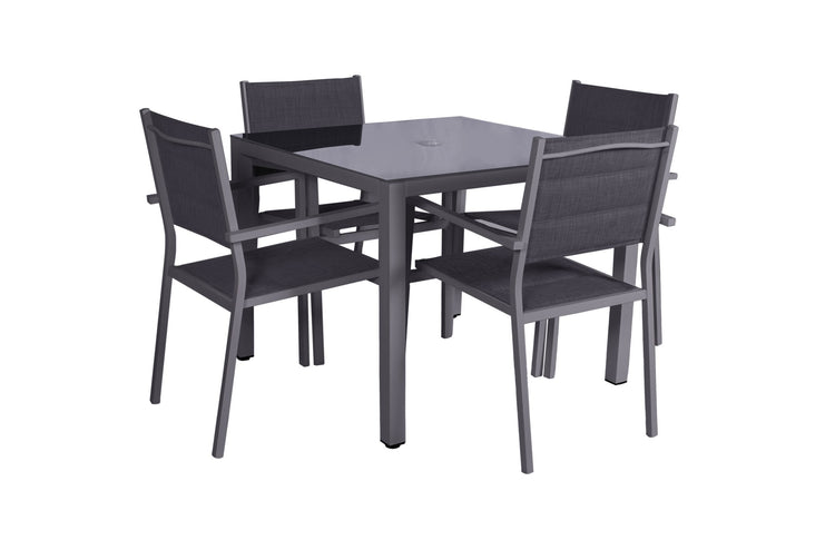 Sorrento 4 Seater Dining Set Including Parasol | AMIR | SOR-01