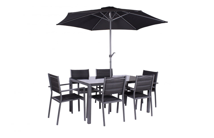 Sorrento 6 Seater Set Including Parasol | AMIR | SOR-02