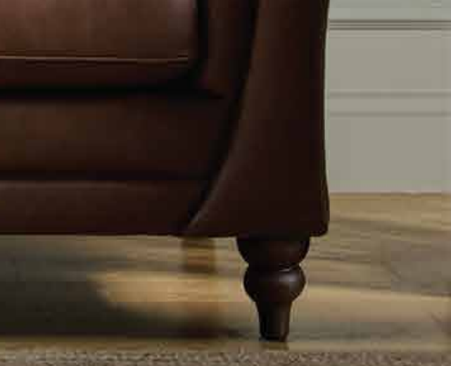 Nyla Leather Sofa Collection with Curved Arms