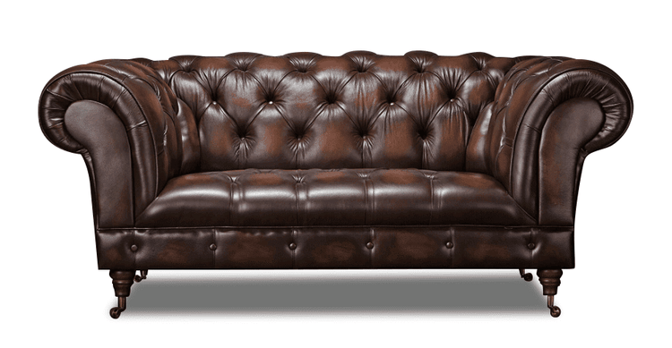 Trafalgar Leather 2 Seater Chesterfield Sofa | Arnie