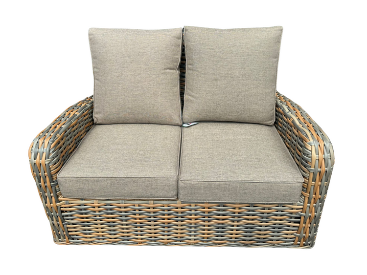 NEW Anna Mixed Weave Rattan 2 Seater + 2 Chairs + Coffee Table Homeflair