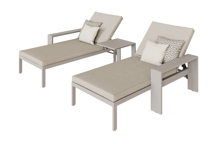 Venus Sun Lounger Set with Drinks Table | Venu0465