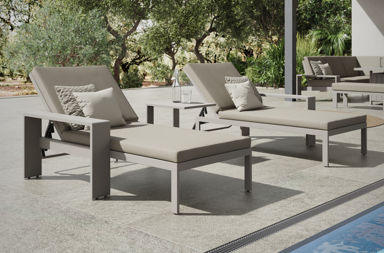 Venus Sun Lounger Set with Drinks Table | Venu0465