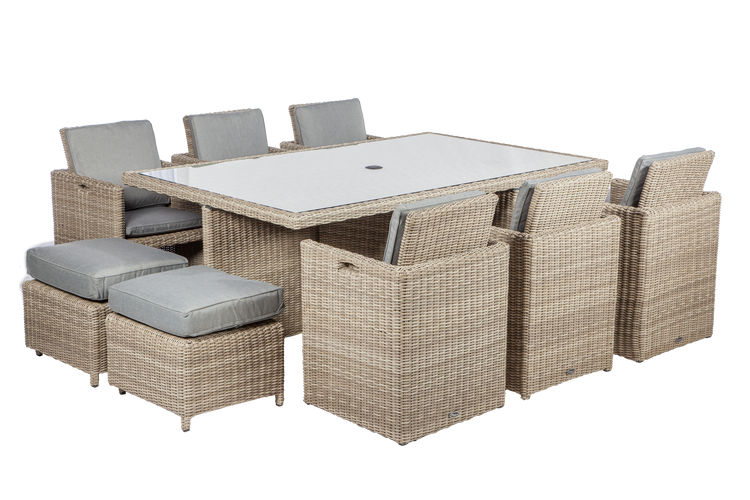 Rattan Wentworth 10 Seater Cube Set | AMIR | WEN10CUB-WS