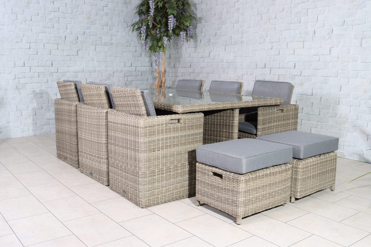 Rattan Wentworth 10 Seater Cube Set | AMIR | WEN10CUB-WS