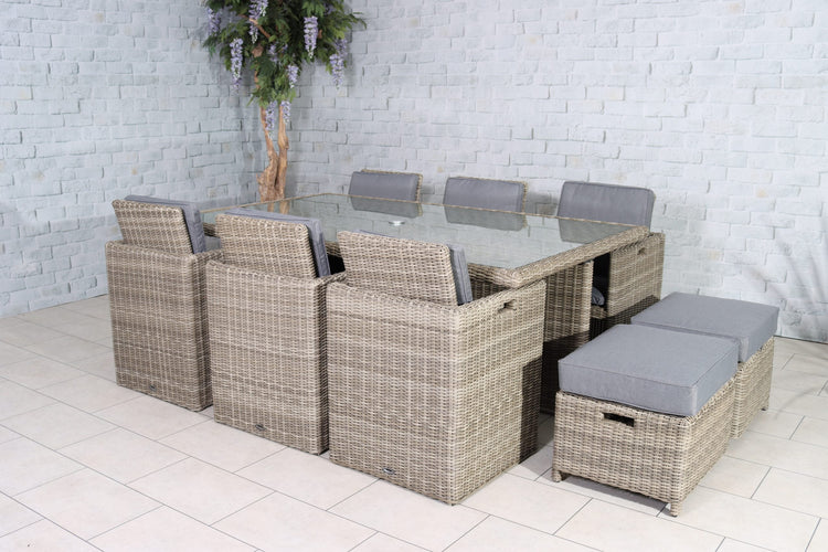 Rattan Wentworth 10 Seater Cube Set | AMIR | WEN10CUB-WS