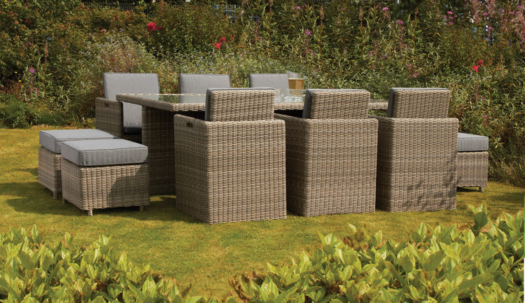 Rattan Wentworth 10 Seater Cube Set | AMIR | WEN10CUB-WS