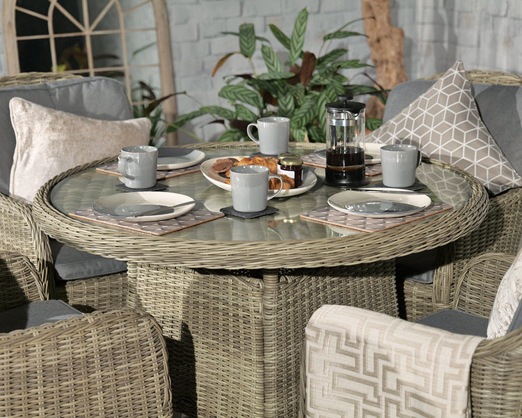 Rattan Wentworth Imperial 4 Seater Dining Set  | AMIR | WEN110IMP-WS