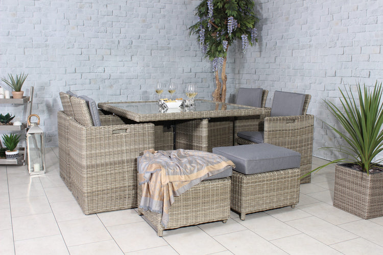 Rattan Wentworth 8 Seater Cube Set | AMIR | WEN8CUB-WS