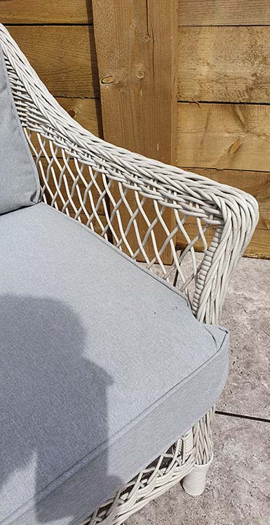 Rose White Wicker Outdoor 5 Seater Sofa Set | Rose0371