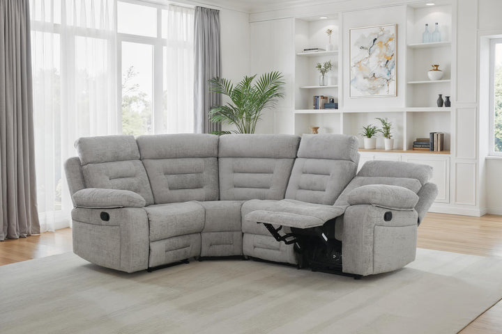 Wilbur Fabric Manual Recliner Corner Sofa | VIDA Living