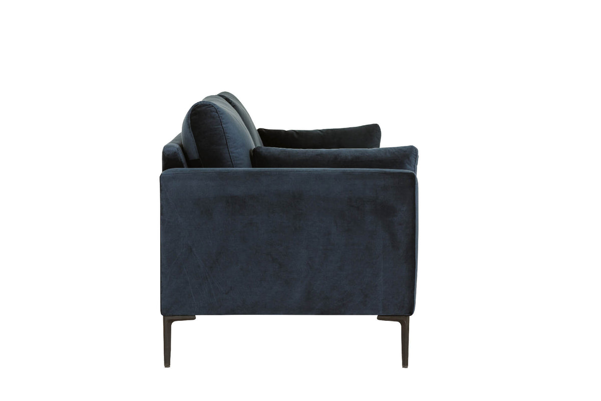 Wren Textured Fabric Sofa Collection on Black Metal Legs