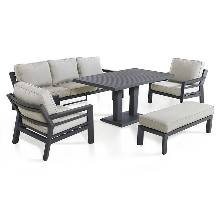 Homeflair - New York 3 Seat Sofa Aluminium Sofa Set