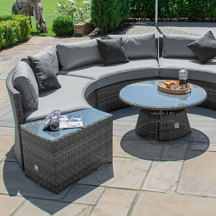 Homeflair - Half Moon Rattan Sofa Set