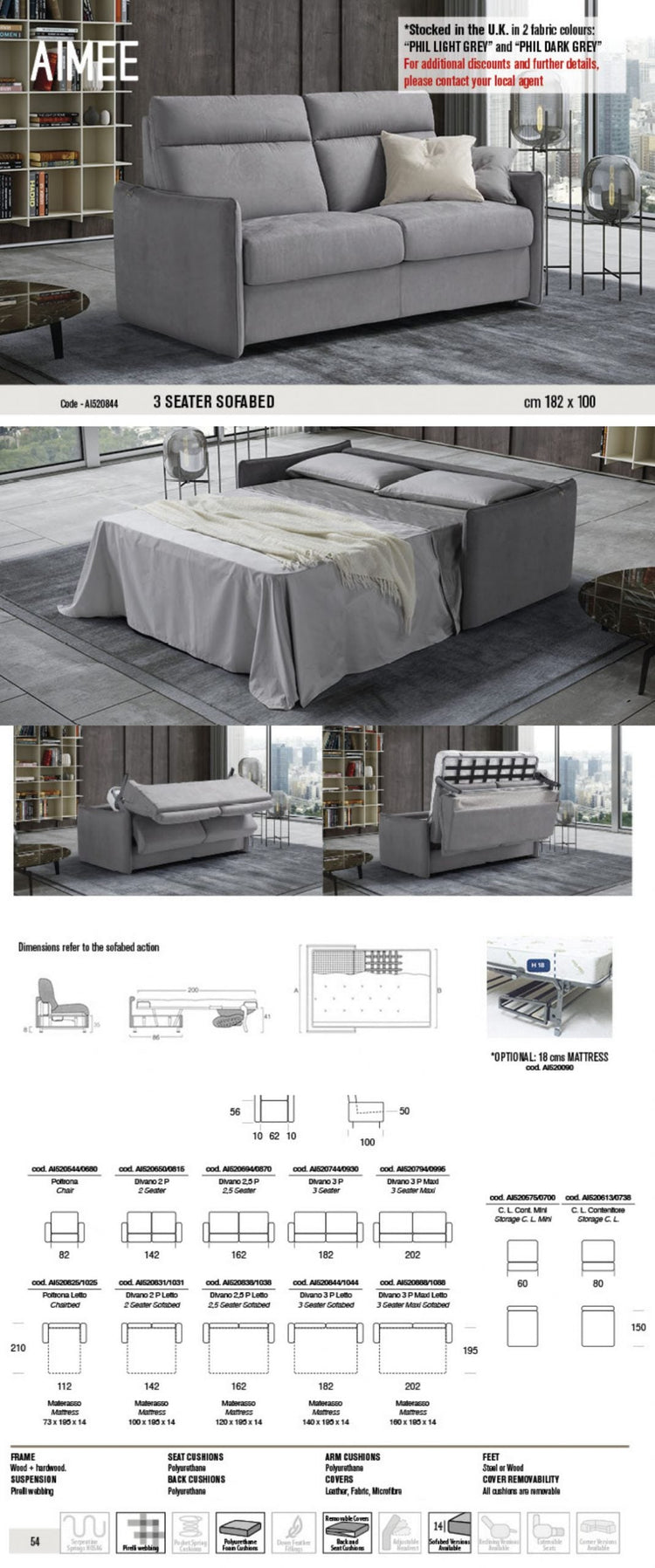 Aimee Leather Sofa Collection | Newtrend Concepts Italia